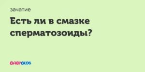 Есть ли сперматозоиды в смазке?